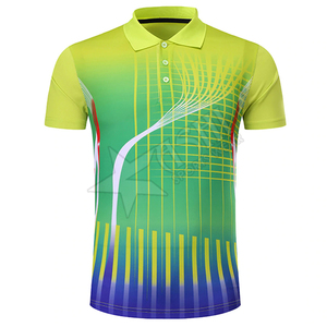 Chemise de tennis personnalisable OEM 2020 à la mode grande taille de haute qualité en coton polyester design respirant avec logo personnalisé - Product Image 6