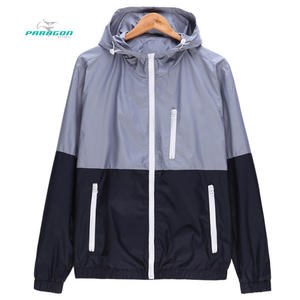 Veste coupe-vent à capuche de haute qualité avec fermeture à glissière de couleurs mélangées/nouveautés veste coupe-vent imperméable aux conceptions uniques - Product Image 6