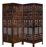 Poste de séparation d'écran en bois sculpté, séparateur de pièce, meilleure vente indien
