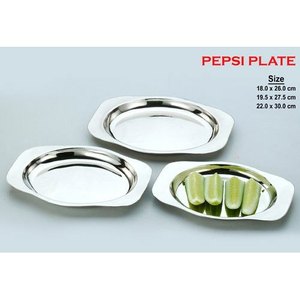 Assiette ovale classique en acier inoxydable, écologique - Product Image 2