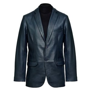 Cappotto da <span class=keywords><strong>uomo</strong></span> In vera <span class=keywords><strong>pelle</strong></span> nera con il miglior prezzo all'ingrosso realizzato In Pakistan sialcot - Product Image 6