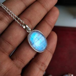 Colgante de Piedra Lunar de alta calidad, gemas sueltas de Rubí, piedra de luna tallada, collar de piedras preciosas - Product Image 6