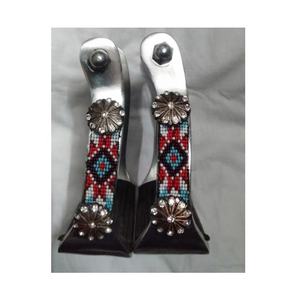 Estribos de Acero Inoxidable para Caballo con Cuentas de Cristal de Diseño, Artículos Ecuestres de Primera Calidad Hechos de Aleación Metálica Resistente - Product Image 5