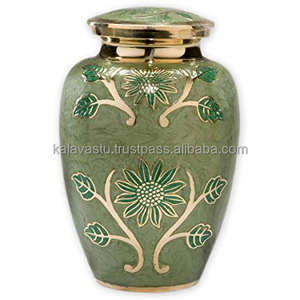 Antique Design Colored Aluminium 3D Cremation Urn Unique Home Decoration <b>Ash</b> <b>Pot</b> From India Casting Technique - Product Image 5