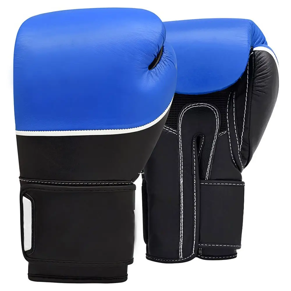 Guantes deportivos de boxeo de alta calidad, guante de entrenamiento de boxeo de cuero genuino, fabricante de guantes de boxeo, venta al por mayor
