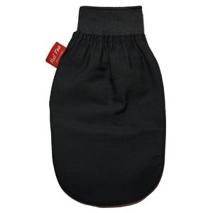 Gants de bain élégants végétaliens de qualité supérieure, entièrement noirs, prix réduits sur commande en gros - Product Image 2