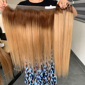 Cabello Vietnamita de Lujo, Cabello Humano Virgen Rubio, Trama Simple de 8 a 30 Pulgadas, Trama a Máquina - Product Image 6
