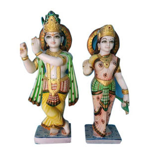 Idol debout en marbre Radha Krishna - Product Image 1