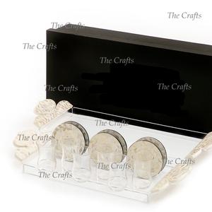 Juego de bandeja y posavasos de acrílico de diseño fabuloso con fregona, bandeja para servir café y té de la mejor calidad - Product Image 4