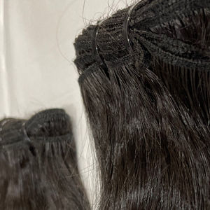 Extensions de cheveux Remy vierges indiens du sud 100% brun noir naturel pas de perte pas d'emmêlement Extensions de cheveux humains - Product Image 1