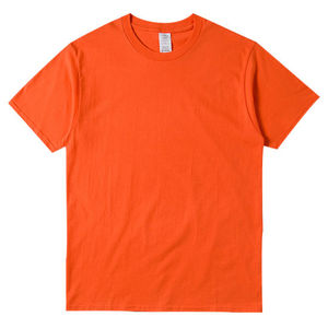 T-shirt en jersey de coton orange pour homme T-shirt respirant au design personnalisé - Product Image 1