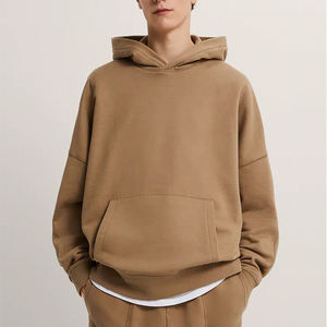 Sudadera con capucha de gran tamaño y forro polar para hombre de 100% algodón con logotipo personalizado, Conjunto de jersey unisex para ropa de invierno - Product Image 1