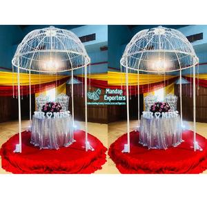 Parapluie en fer métallique pour décoration de Table de mariage, Style canopée, pour scène de mariage, décoration de fête, pièces - Product Image 1