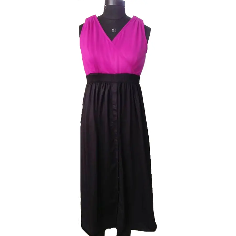Comfortable and Latest Design Knee Length Sleeveless Cross Breasted Maternity Dress available in Many Colours Combinations
