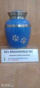 Urna Funeraria de Latón Color Plata Púrpura para Cenizas de Mascotas, Estilo Americano, Brassworld India - Product Image 3