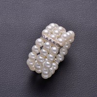 Penyangga Serbet Mutiara Gading Mewah, Kristal Rhinestone Flatback Hot Fix, Aksesoris Peralatan Makan Elegan Buatan Tangan, Prestise