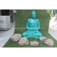 Statue de Bouddha assis de haute qualité pour l'extérieur/l'intérieur, sculpture en résine, bouddhisme, religieuse, incassable, légère, 1,2 m, décoration de la maison