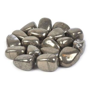 Pierres dégringolées de pyrite de qualité supérieure, cristaux Feng Shui sculptés, idéales pour la décoration de la maison et du bureau, énergie positive et prospérité - Product Image 1