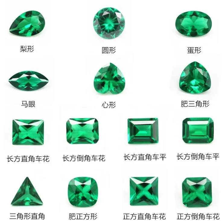 Pedras verdes esmeralda resistentes ao calor