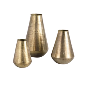 Nuevo jarrón martillado LARGO DE Metal plateado para decoración del hogar moderno único niquelado personalizado Vintage elegante florero - Product Image 3