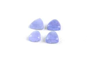 Awesome Quality Natural <b>Tanzanite</b> Loose Gemstone 4 Piece Smooth Trillion Shape Cabochons Making Handmade Jewelry - Product Image 3