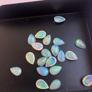 10mm 12mm 14mm pierre d'opale éthiopienne naturelle poire Cabochon en vrac taille calibrée pierres précieuses Semi précieux fabrication de bijoux pierre nouveau - Product Image 3