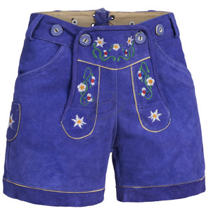 Traje Tradicional Bávaro para el Oktoberfest, Lederhosen de Cuero Genuino, Estilo Alemán, Antiviento, Grueso, con Diseño Floral - Product Image 4