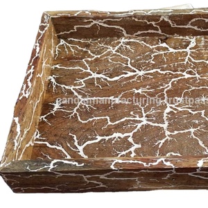 El mejor precio en la nueva bandeja de servicio de madera de mango con forma rectangular del fabricante indio - Product Image 1