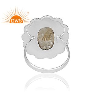 Fabulous Golden Rutile Gemstone <b>Ring</b> <b>Indian</b> Antique Designer Solid Sterling Silver <b>Ring</b> Jewelry Manufacturer Classic Collection - Product Image 4