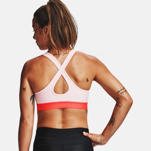 Sujetador Deportivo de Nylon 100% para Mujer, Color Sólido, Diseño Cruzado en la Espalda, Cuello en V Profundo, Ideal para Entrenamiento, Running, Gimnasio y Yoga - Product Image 2