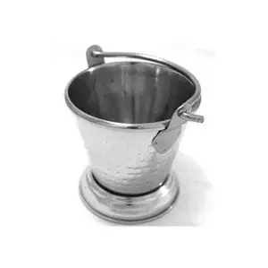 Mini balde galvanizado para artesanato, balde com alça de metal para pote de flores decoração de casa e jardim, pail de ferro e flor