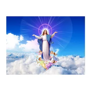 Catholic Religious Decoration 100% Handmade Printed Art Composite Frame Oil Painting