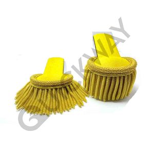 Custom Ceremonial Epaulettes Uniform Shoulder Boards with Bullion Wire Tassels Knitted Comfortable Design - Product Image 1