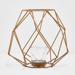 Meubles en fer plaqué or poli brillant de concepteur attrayant Table basse arrondie dessus en verre pour table de table moderne d'hôtel - Product Image 1