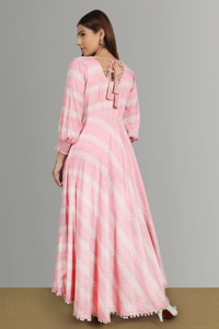 Beautiful Handmade Ikat Print Dress with Unique Patterns - Product Image 2