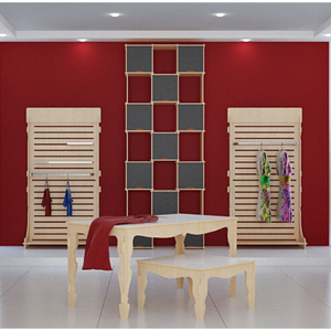 Top Made in Italy interblocco personalizzabile 30cm ad incastro ganci in legno per Display a parete - Product Image 5