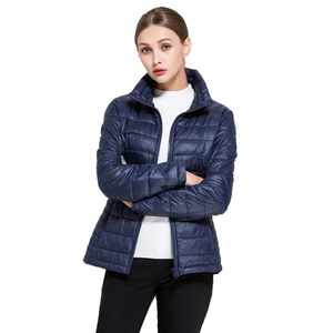 2021 chaquetas hinchadas de lona impermeables para mujer, abrigo blanco negro de invierno de talla grande con bordado y encaje - Product Image 3