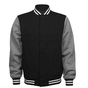 Chaqueta de béisbol polar de algodón personalizada para hombre, chaqueta blanca con letras, novedad - Product Image 1