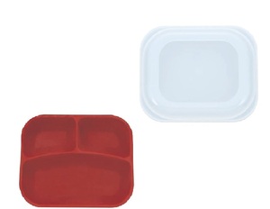 TAKAGI BPA Free PP Plastic Reusable 3 <b>Compartment</b> School <b>Lunch</b> <b>Box</b> Set Dishwasher Safe Classic Design For Kids - Product Image 3