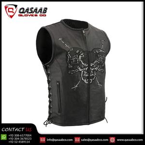 Service OEM Toutes Tailles Haute Qualité Respirant Femmes En Cuir De Mouton Moto Motocycliste Gilets Marron Gilets - Product Image 6