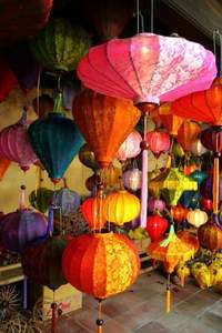 Lanterne vietnamien en bambou soie, lanterne pour décoration de mariage, lanterne d'extérieur - Product Image 3