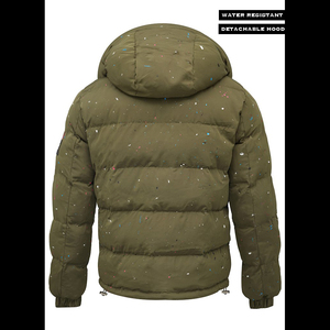 เสื้อแจ็คเก็ตสีพัฟเฟอร์,เสื้อแจ็กเก็ตฤดูหนาวสีมะกอกแบบปรับได้ - Product Image 5