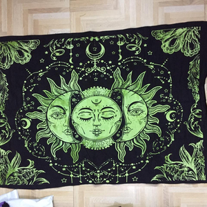 Maravilloso tapiz de Sol de 3 caras hermosa cubierta de mesa de algodón multicolor impreso pequeño altar tela Tarot tarjeta por consignadores indios - Product Image 4