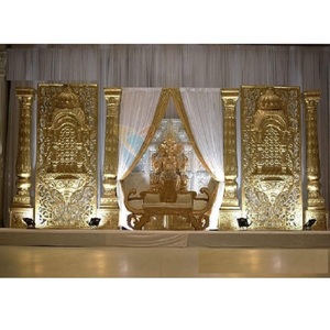 Configuración de escenario temático Ganesha del sur de la India, decoración de escenario de boda Tamilian vibrante, decoración de escenario de boda de estilo indio exclusivo Reino Unido - Product Image 1