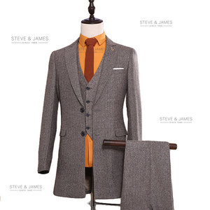 Manteau homme Steve & James de qualité supérieure, en laine respirante, col cranté, coupe ajustée, simple boutonnage, fabriqué à la main en Thaïlande - Product Image 4