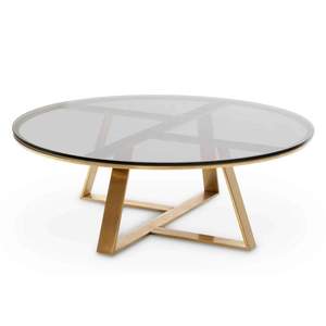 Wholesale High Quality Round Coffee <b>Table</b> With Glass Top Metal Base Center <b>Table</b> Living Room Lobby Tea <b>Table</b> - Product Image 1