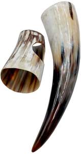 Véritable Axiom Home Accents Agate Corne à boire Viking sculptée de meilleure qualité avec support en métal Style animal pour boire de la bière - Product Image 4