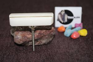 Bouton d'armoire en marbre dernier modèle blanc rectangulaire Quincaillerie de meuble pour tiroirs de cuisine Tradnary Sambhal Fabricant - Product Image 4