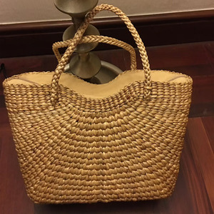 Bolso de Mano para Mujer, Hecho a Mano, Ecológico, Vintage, de Jacinto de Agua, Multifuncional, con Forro de Algodón Rústico, para Compras con Estilo, Regalo Directo - Product Image 2