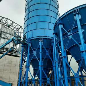 1000 toneladas Planta de fabricación de construcción Silo de polvo eléctrico Capacidad de almacenamiento de cemento que incluye planta dosificadora de hormigón central - Product Image 1